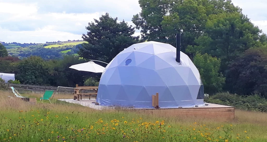 geodesic dome white cover 